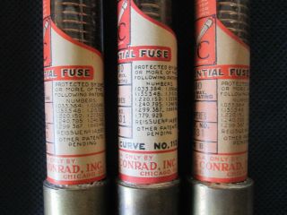 6 VINTAGE VARIOUS TYPE S C ELECTRIC CO.  LIQUID POWER FUSE 6