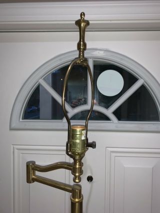 Vintage Stiffel Brass Swing Arm Floor Lamp MCM Hollywood Regency 2