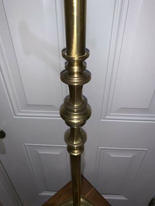 Vintage Stiffel Brass Swing Arm Floor Lamp MCM Hollywood Regency 5