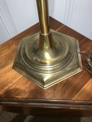 Vintage Stiffel Brass Swing Arm Floor Lamp MCM Hollywood Regency 8