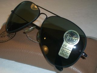 62mm Large Lens Vintage B&l Ray - Ban L2821 G15 Blk Chrome Aviator Sunglasses