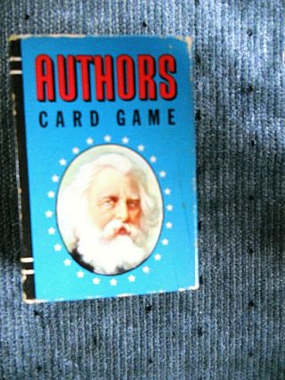 Vintage Authors Card Game Whitman Publishing No.  4127 Complete Set,  Nm,