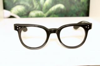 FDR 1950s - 60s Black Glasses (Tart Style) Hand Made in USA 48 - 24 VINTAGE 2