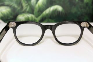 FDR 1950s - 60s Black Glasses (Tart Style) Hand Made in USA 48 - 24 VINTAGE 4