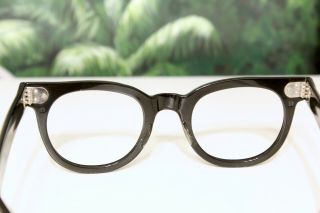 FDR 1950s - 60s Black Glasses (Tart Style) Hand Made in USA 48 - 24 VINTAGE 5