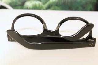FDR 1950s - 60s Black Glasses (Tart Style) Hand Made in USA 48 - 24 VINTAGE 8