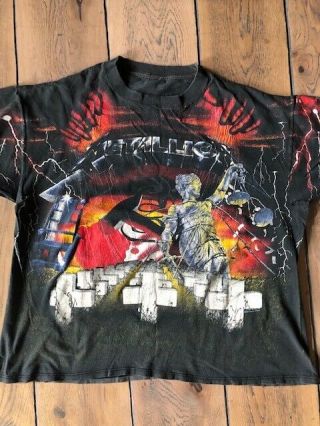 Metallica All Over Printed Vintage Shirt Very Rare