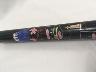 Vintage WWII HAND CARVED HIDDEN POOL CUE Japanese Painted WALKING STICK Souvenir 7