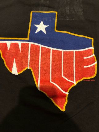 VTG Willie Nelson Tshirt.  True Vintage Sz Lg Rare 2