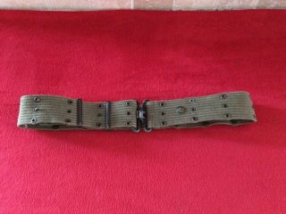 Ww2 M1936 Od Green Us Army Soldiers & Officers Web Pistol Belt Dated 1945
