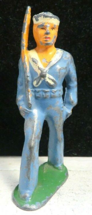 Barclay Lead Toy Soldier Sailor Blue Uniform Long Stride Bell Bottoms B - 051a