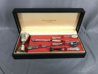 Victorian Sterling Silver Reed & Barton Martini Set W/ Case