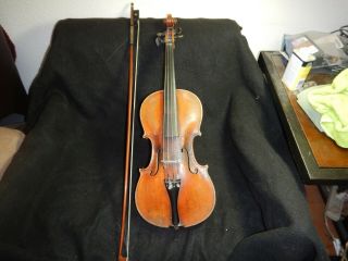 Antique Jacobus Stainer In Abfam Prope Oenipontum 1656 Violin W Germany Bow