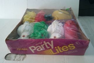 NOS Vintage Noma Party Lites String 7 Lights Patio RV Camping Blow Mold RARE {07 2