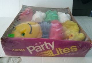 NOS Vintage Noma Party Lites String 7 Lights Patio RV Camping Blow Mold RARE {07 4