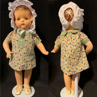 Effanbee Patsy Ann 19” Vintage Composition Doll Tin Eyes 2