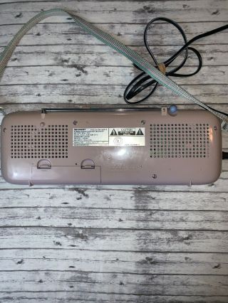 RARE Vintage Sharp QT - 50 (L) Stereo AM/FM Cassette Recorder Radio w/Strap 7