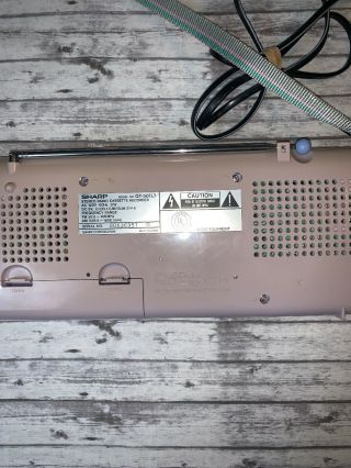 RARE Vintage Sharp QT - 50 (L) Stereo AM/FM Cassette Recorder Radio w/Strap 8