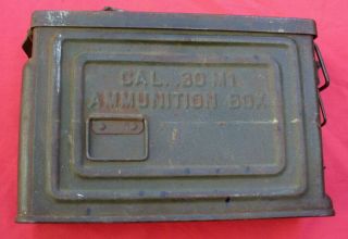 Wwii Us Army Ammo Can Cal 30 M1 Crown Flaming Bomb Ammunition Box Nr