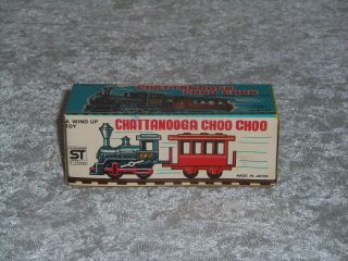 Vintage Japan Plastic Chattanooga Choo Choo Yone Wind Up Train w/ Box No.  2165 2