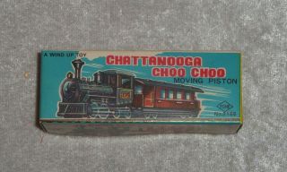 Vintage Japan Plastic Chattanooga Choo Choo Yone Wind Up Train w/ Box No.  2165 3