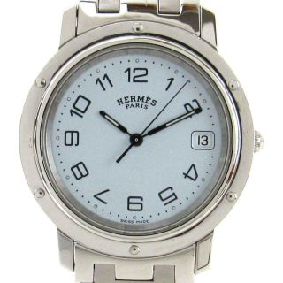 Hermes Clipper Wrist Watch Cl6.  710 Quartz Stainless Steel Vintage Men 