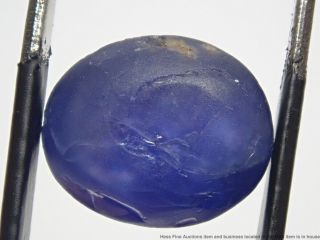 GIA Certified Stunning Blue RARE 6.  03ct Natural Star Sapphire Cabochon No Heat 10