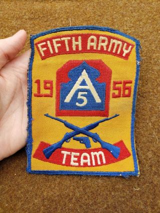 Post Wwii Us Army 1956 5th Army Rifle Pistol Team Patch
