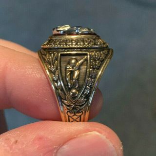 Vintage American Bowling Congress 10k GOLD 300 Award Ring,  10k Gold 300 Pin 3