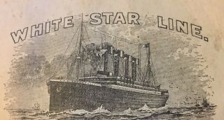 Very Rare White Star Line Advert Titanic And Olympic 2