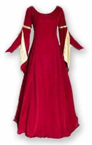 Plus Size Medieval Dress Renfaire Gown Costume Renaissance Vintage Royalty