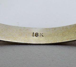 VINTAGE 18K SOLID WHITE GOLD BANGLE BRACELET DIAMOND - CUT JEWELRY 5.  5 GRAMS 3