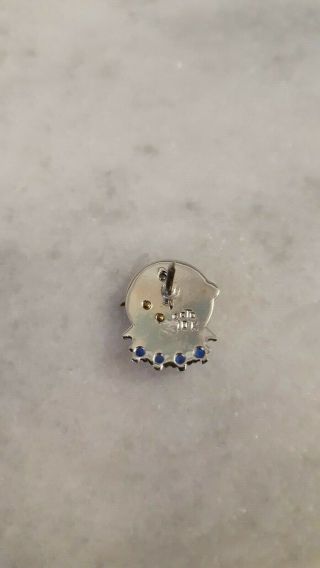 Vintage Grumman 20 Year Service Pin 4 Sapphires & 1 Diamond marked 10K LGB 3
