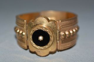 Antique Victorian Yellow Gold Filled Bangle Bracelet.