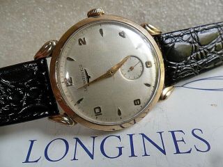 1952 Vintage Men ' s Longines 17J Cal.  12.  68Z Swiss Mechanical Watch 4 REP. 10