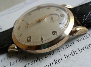 1952 Vintage Men ' s Longines 17J Cal.  12.  68Z Swiss Mechanical Watch 4 REP. 2