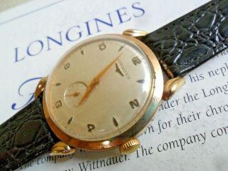 1952 Vintage Men ' s Longines 17J Cal.  12.  68Z Swiss Mechanical Watch 4 REP. 8