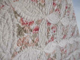 EXQUISITE VINTAGE GOD ' S EYE CATHEDRAL CEILING RUSTIC PEACH ANTIQUE ROSE QUILT 12