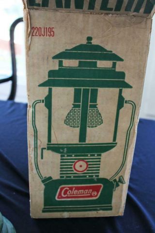 Vintage Deadstock Coleman White Gas Double Mantel Lantern Outdoor Lighting