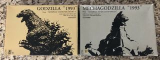 2 Godzilla Vs Mechagodzilla 1993 Rare Kaiyodo Model Kit Complete Set