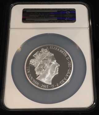 ,  RARE,  2015 UK.  999 SILVER 10 PDS NGC PF70 UC (ONE OF 1st 500 STRUCK) NO RSRV 3