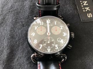 Very Rare Mens Links Of London Black Watch - Driver Chicane Pvd Chronograph -