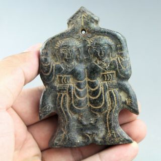 3.  4  China Hongshan Culture Old Jade Hand - Carved Jade Eagle Statue Pendant 0493