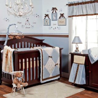 Cocalo Preston 11pc Crib Bedding Set Lamp Blankets Bumper Boys Nursery Rare