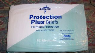 Vintage Medline Med.  Adult Plastic Backed Diapers Case Of 96 Rare