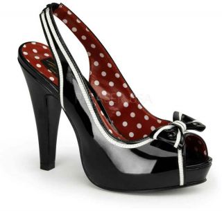Betty Boop Peep Toe Hidden Platforms Sexy Slingback High Heels Shoes Adult Women