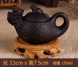 China Yixing Purple Sand Pot Kung Fu Tea Ceramic Tea Set Dragon Teapot 150cc