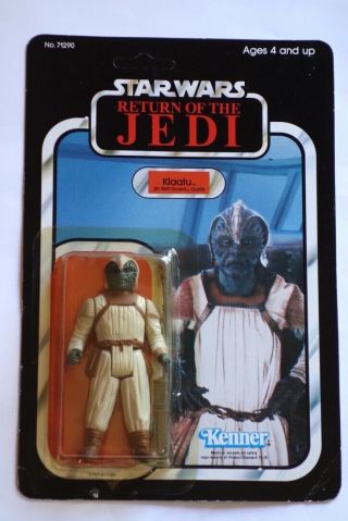 Vintage Star Wars 1983 Return Of The Jedi Klaatu Skiff Guard Rotj 77 Back