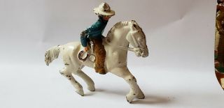 Vintage Grey Iron G59 Masked Cowboy Mounted Manoil Barclay Toy Soldier Rare