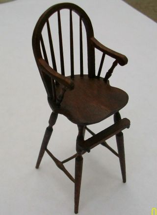 Last Dollhouse Miniature Artist William Bill Clinger Windsor High Chair
